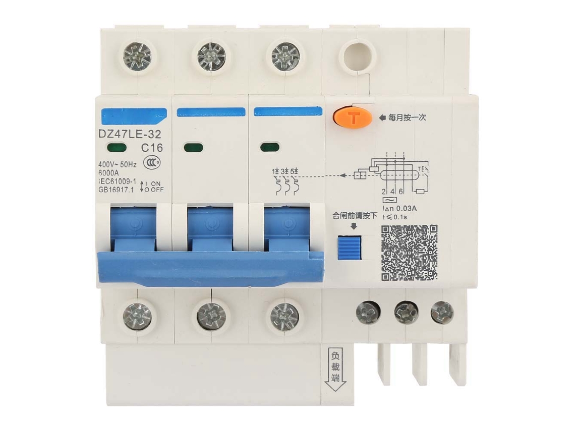 Disjuntor de Proteção contra Fugas a Terra 32A 3P+3 400V C16