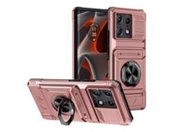 Capa De Celular Tpupc À Prova De Choque Com Compartimento Para Cartão E Suporte De Anel De Metal