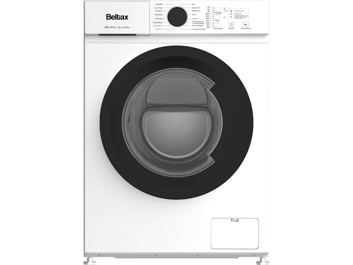 Máquina de Lavar Roupa BELTAX BML1016 (6 Kg- 1000 rpm - Branco)