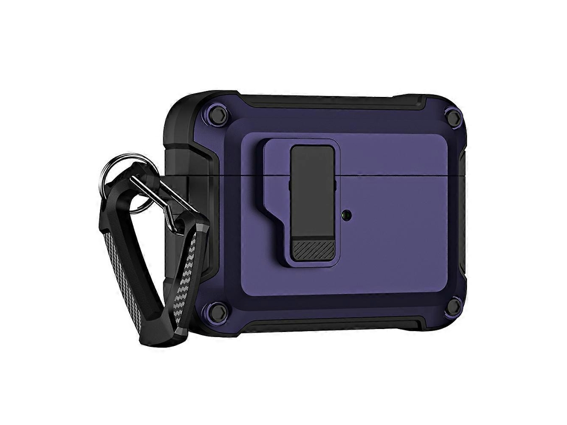 Capa protetora para fones de ouvido Bluetooth sem fio em TPU + PC com trava de segurança e gancho para AirPods Pro 2 GIECY