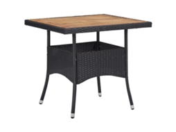 Maison Exclusive - 3 Pcs Conj. Jantar Para Jardim Vime Pe E Madeira Acácia Preto