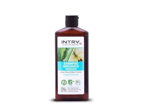 Shampoo Orgânico Intra Aloe Vera Maçã Verde Hidratante 250 ml Shampoo Não Profissional Feminino