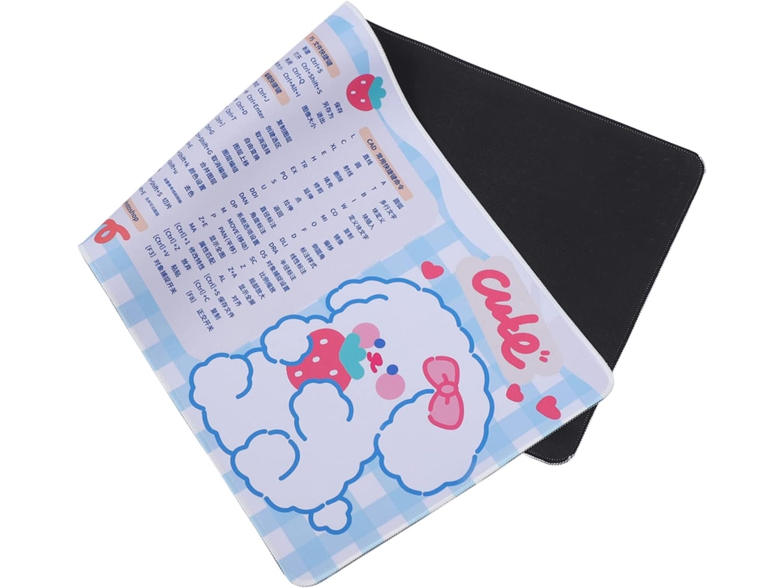 Mousepad Antiderrapante De 1 Peça Com Suporte Ergonômico Adorável E Estampa De Cachorro Com Morango Gokoco