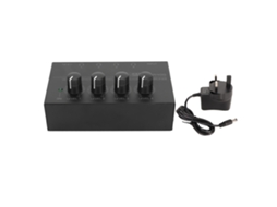 Aetheria amplificador de Fones de Ouvido Estéreo 4 Canais Controle de Volume Independente Ultra Baixo Ruído Uk Plug
