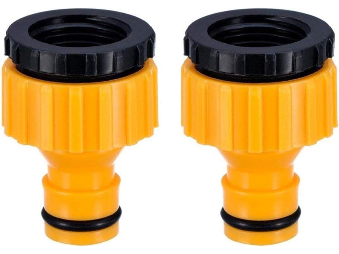 Conector De Mangueira Com Rosca Bsp 2 Em 1 Plástico 3/4 E 1/2. Aquaforge