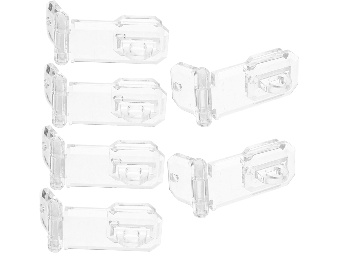 Unomor Conjunto De 6 Peças Caixa Expositora Em Acrílico Transparente Com Fecho Para Caixas Joias, Mini Vitrines E