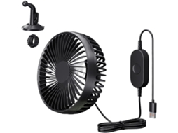 Ventilador Usb Para Carro, Silencioso E Ajustável, Com Circulação De Ar
