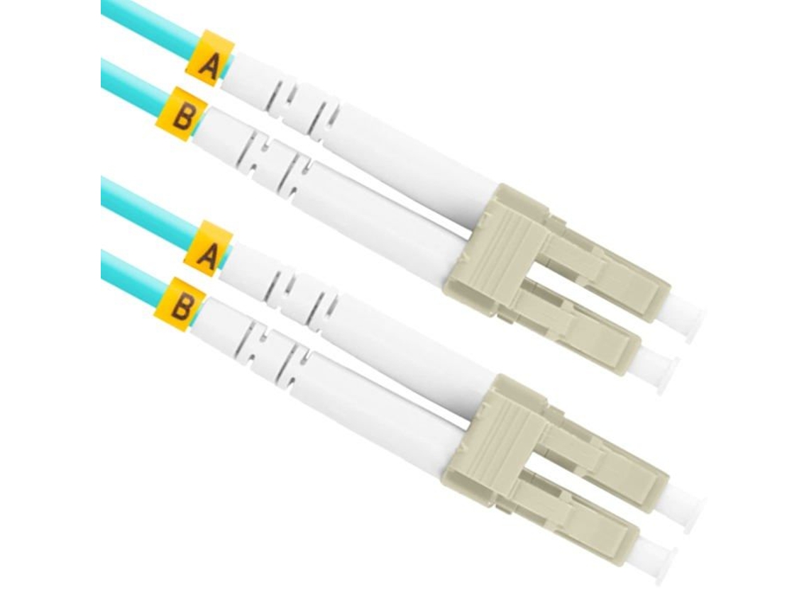 Cabo De Fibra Óptica Lanberg 3m Lc/upc Duplex Om3 Alta Velocidade Azul Aquaforge