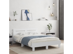 Estrutura De Cama Com Cabeceira E Luzes Led 135x190 Cm Branco
