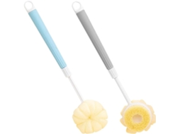 Lurelia Conjunto De 2 Buchas Vegetais De Banho Para Duche, Bucha Vegetal, Cabo Longo E Com Argola