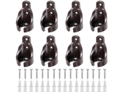 Conjunto De 8 Suportes Universais Para Receptores Elásticos Persianas Enrolar Internas E Externas, Resistentes Às