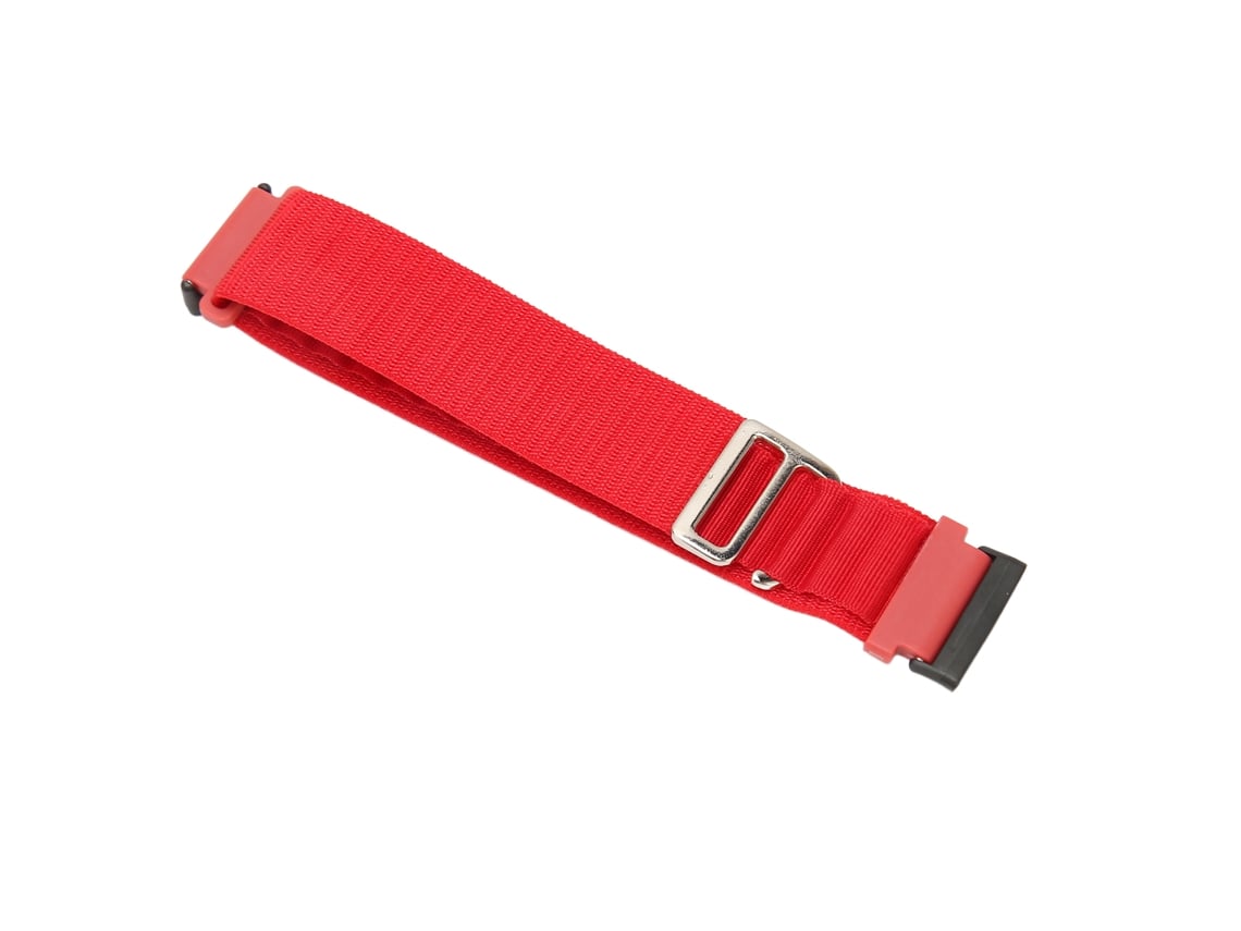 Pulseira Relógio Elástica Nylon Vermelha Compatível Fitbit Versa 4 Versa 3 Sense 2
