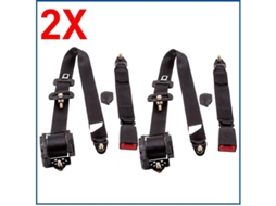 2x Cinto De Segurança Retrátil Universal De 3 Pontos Para Carro Ehstmind
