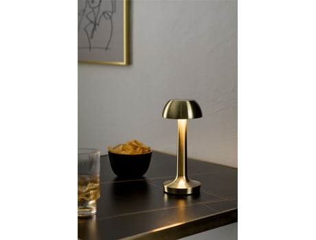 SKLUM Candeeiro de Mesa Led Sem Fios Asuan Ferro Dourado