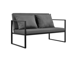 Sofá de Exterior CASA.PRO (Ferro - Preto - 70x114x60 cm)
