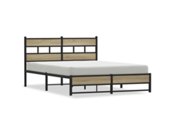 Bed Frame, Bed Frames Vidaxl Marrom Metal (160 X 200 Cm)
