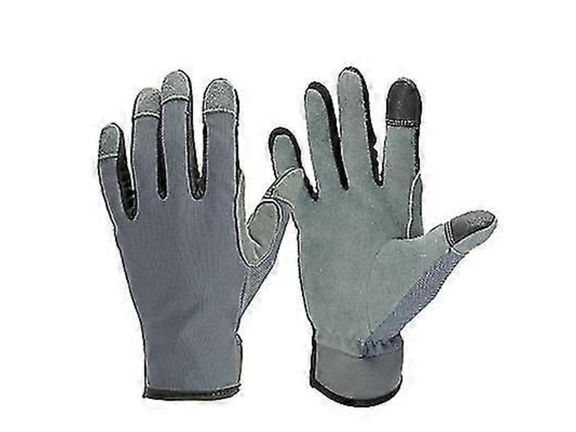 Luvas De Ciclismo Para Homens Com Tela Tátil Antiderrapante Dedos Compridos Esportivas L Gris