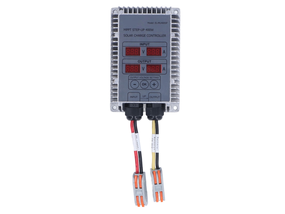 Controlador de Carga Solar Mppt Boost Ajustável 24 85v 400w com Tela | S/MARCA