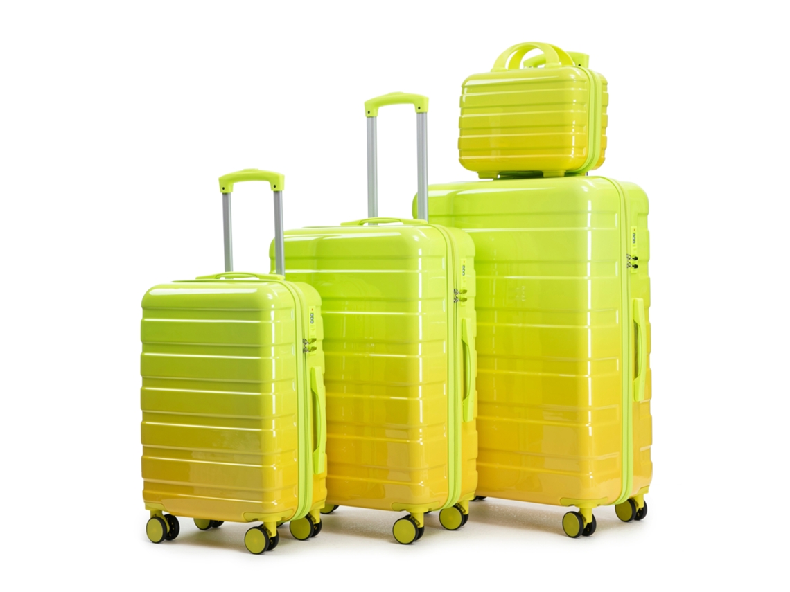 Conjunto 4 Malas Pc Spinner 14-28'' (verde)