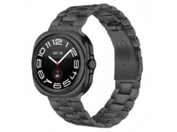 Bracelete para Samsung Galaxy Watch 8 / Watch 8 Classic aço inoxidável cinco contas preta XIAOMOYU