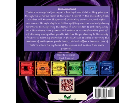 Livro Crown Chakra Adventures Exploring Wisdom with Amethyst and Violet de KC Gold (Inglês)