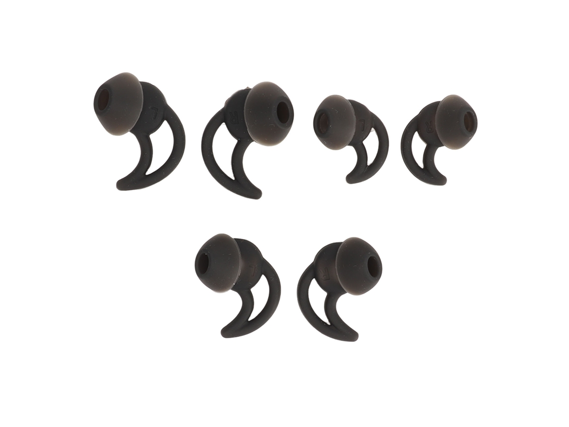 Mali ponta de Ouvido de Silicone Substituta para Fones Qc20 Qc30 Ie2 Ie3 Sie2i Tamanhos S/m/l Preto 3 Pares