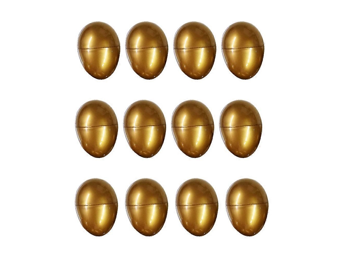 Conjunto De 12 Ovos Decorativos De Páscoa Em Formato De Casca De Ovo Nostalgia88 (dourado)