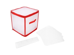 Caixa de Armazenamento Transparente Pvc com Zíper e Compartimentos para Meias e Pequenos Objetos