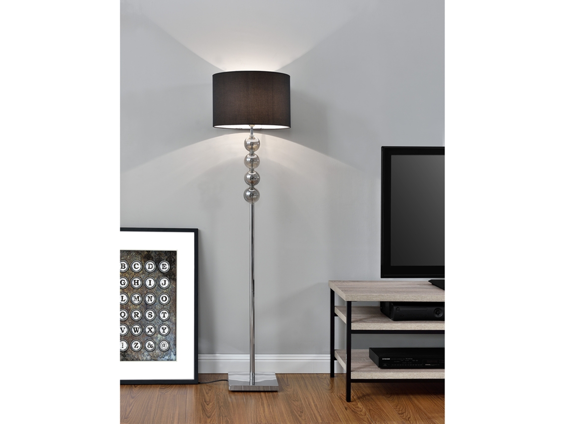 Candeeiro de Chão LUX.PRO Preto/Crómio (60 W - E27)