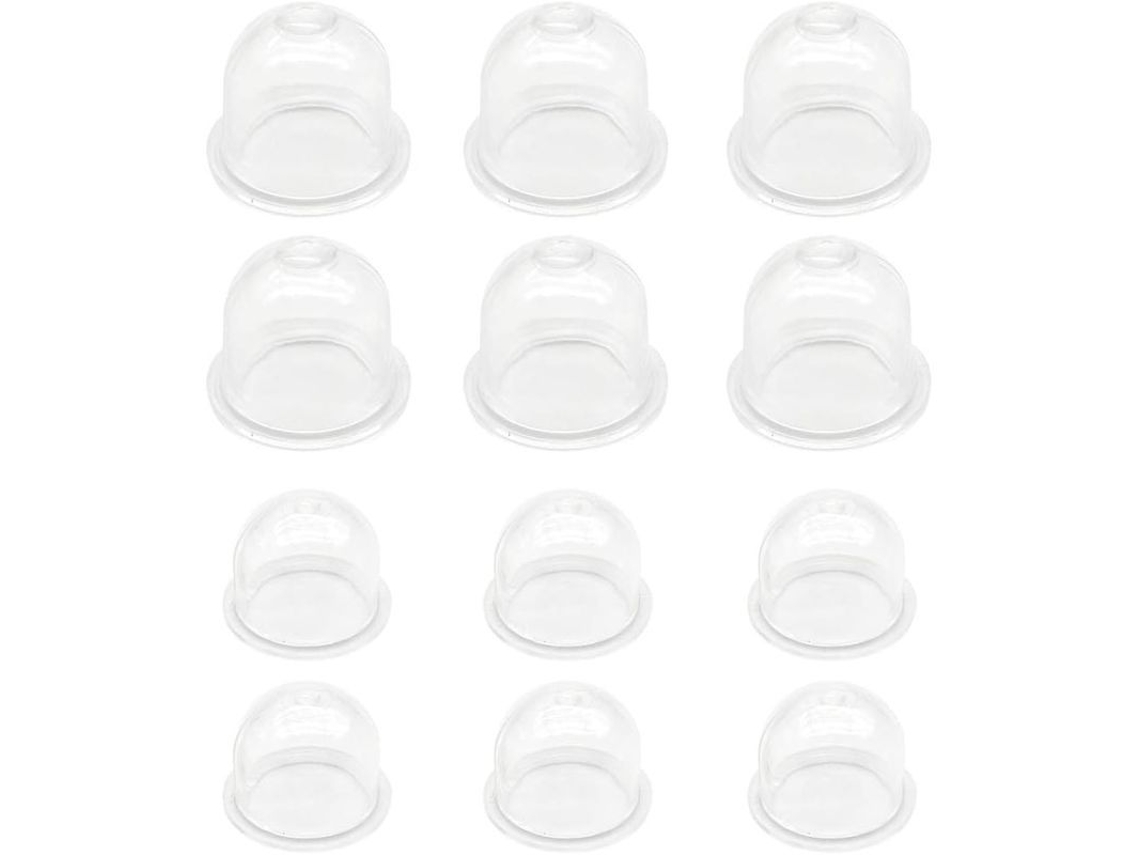 12 Bombillas de Priming para Cortacésped, Motosserras e Máquinas de Jardim 19mm e 22mm