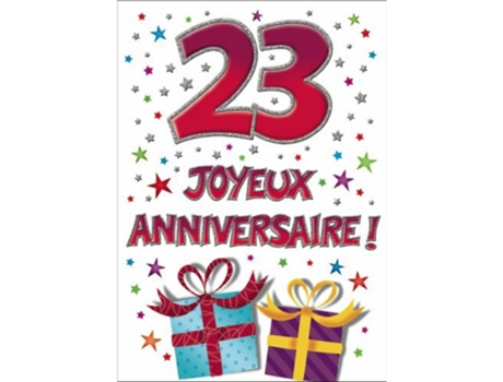 Cartão Duplo PICCADILLY GREETINGS 23 Joyeux Annversaire
