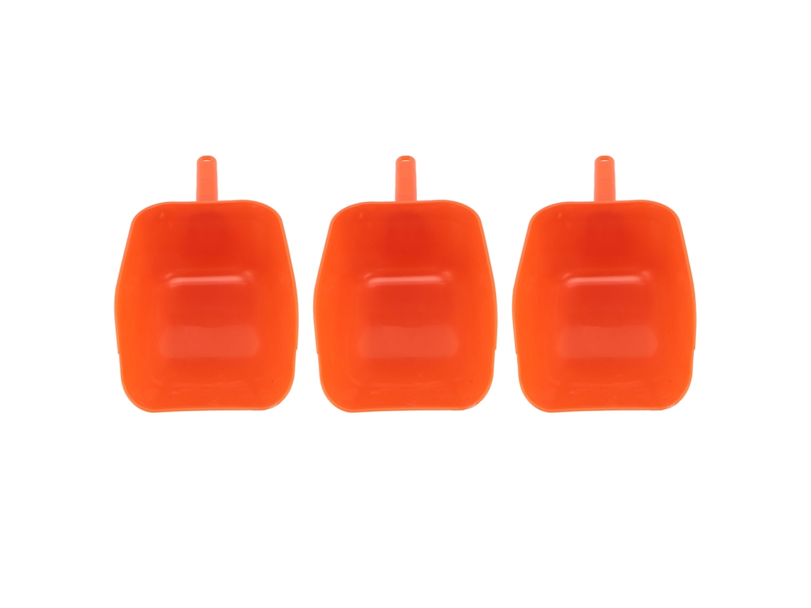 Primerox 3pcs colher de ração plástica portátil