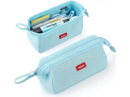 Estojo Para Lápis De Grande Capacidade, Ideal Escola, Adolescentes, Meninas, Meninos, Homens E Mulheres . Aquaforge (azul Claro)