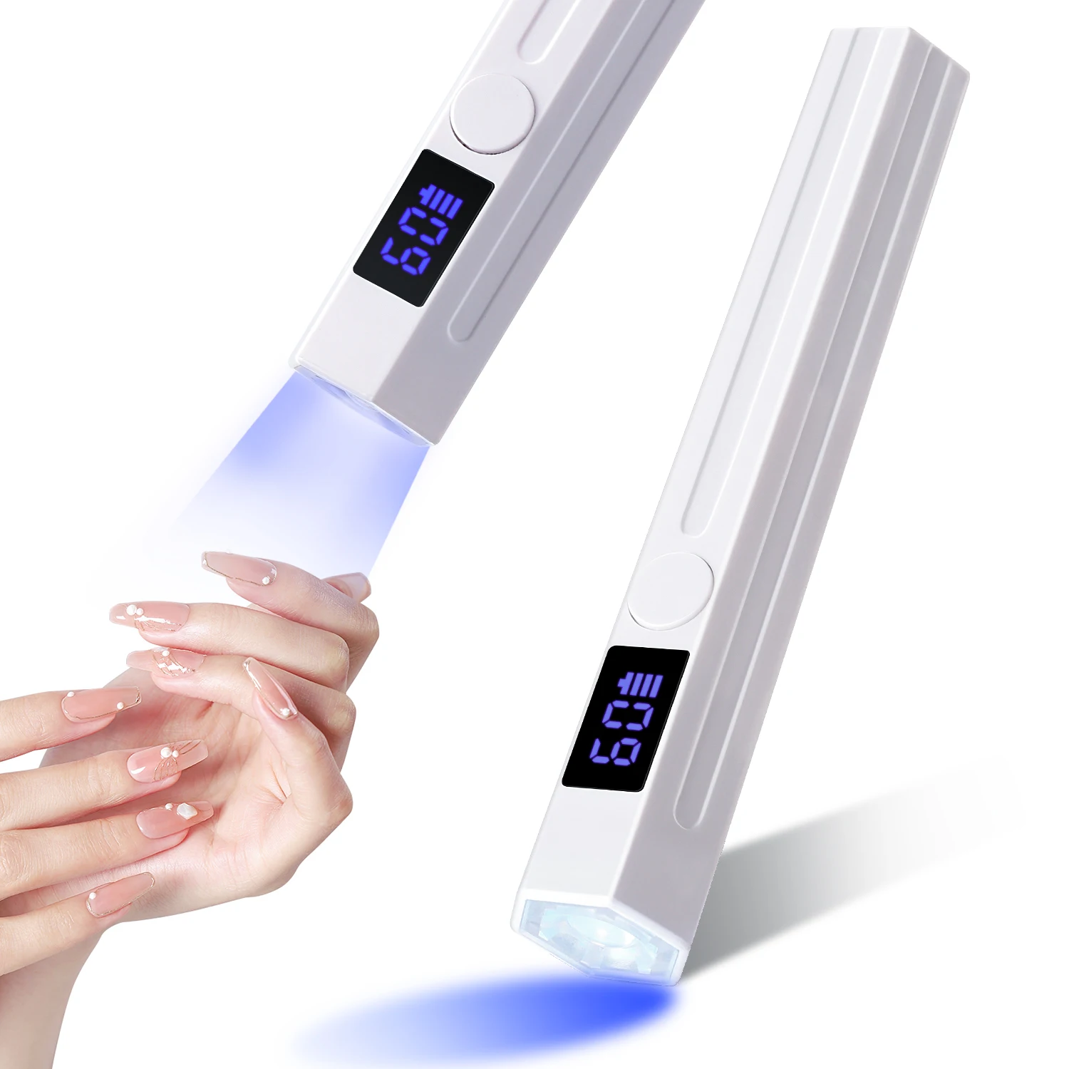Secador De Unhas Portátil Recarregável Com Visor Led.