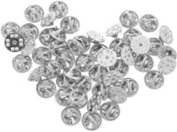 Conjunto De 50 Broches Metal Com Acabamento Prateado