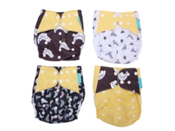 4pcs Pañal Reutilizável Bebê Impermeável Absorção Forte Calcinha Pañal Bebê