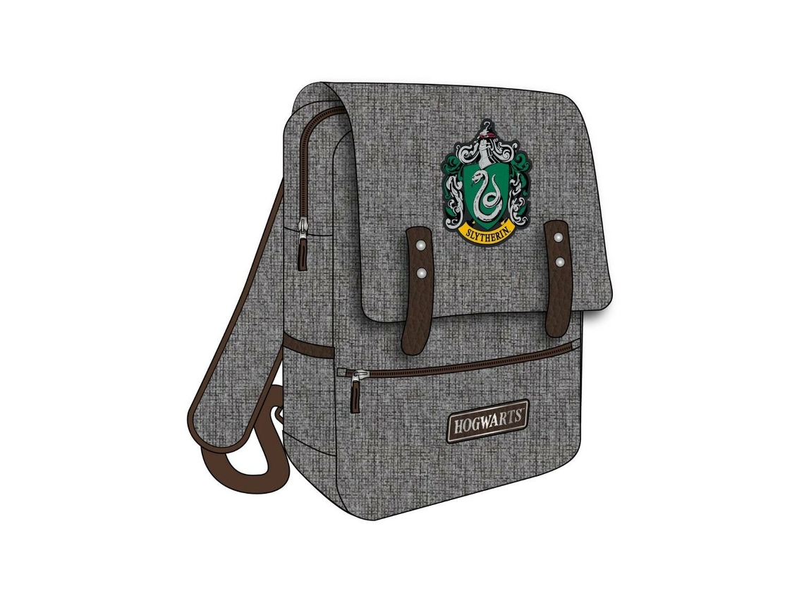 Mochila Escolar Harry Potter Cinza