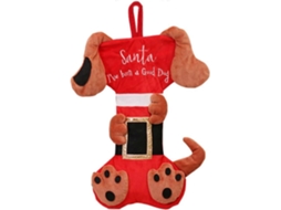 Meia Natalina Em Veludo Vermelho Com Detalhes Brancos, Para Doces E Presentes. Loja Olysi
