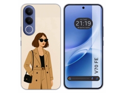 Capa Tumundosmartphone De Silicone Para Vivo V70 Fe Design Feminino 01 Desenhos