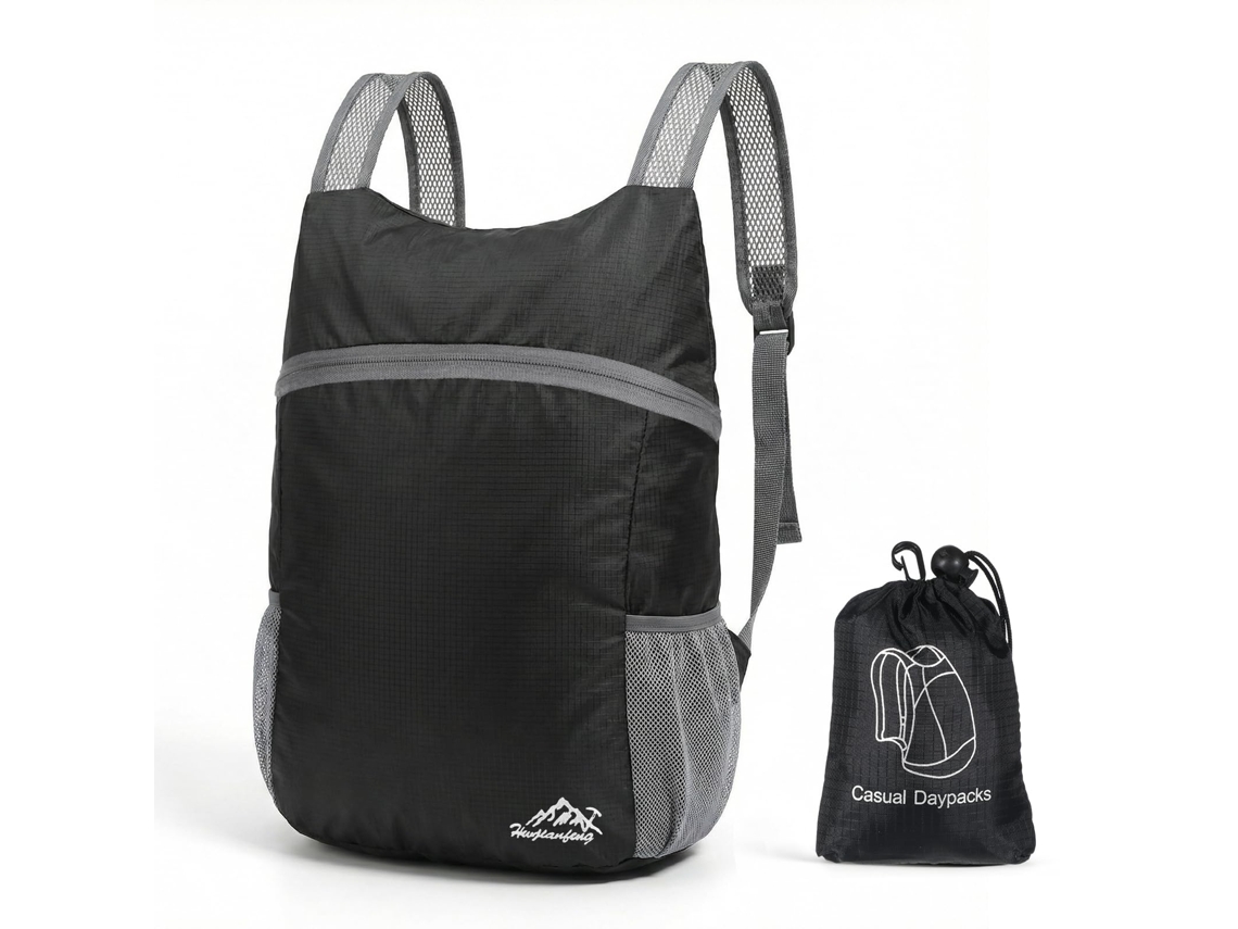 Mochila Dobrável E Leve Para Viagens, Mochila Ultraleve E Impermeável Para Caminhadas, Camping, Preta