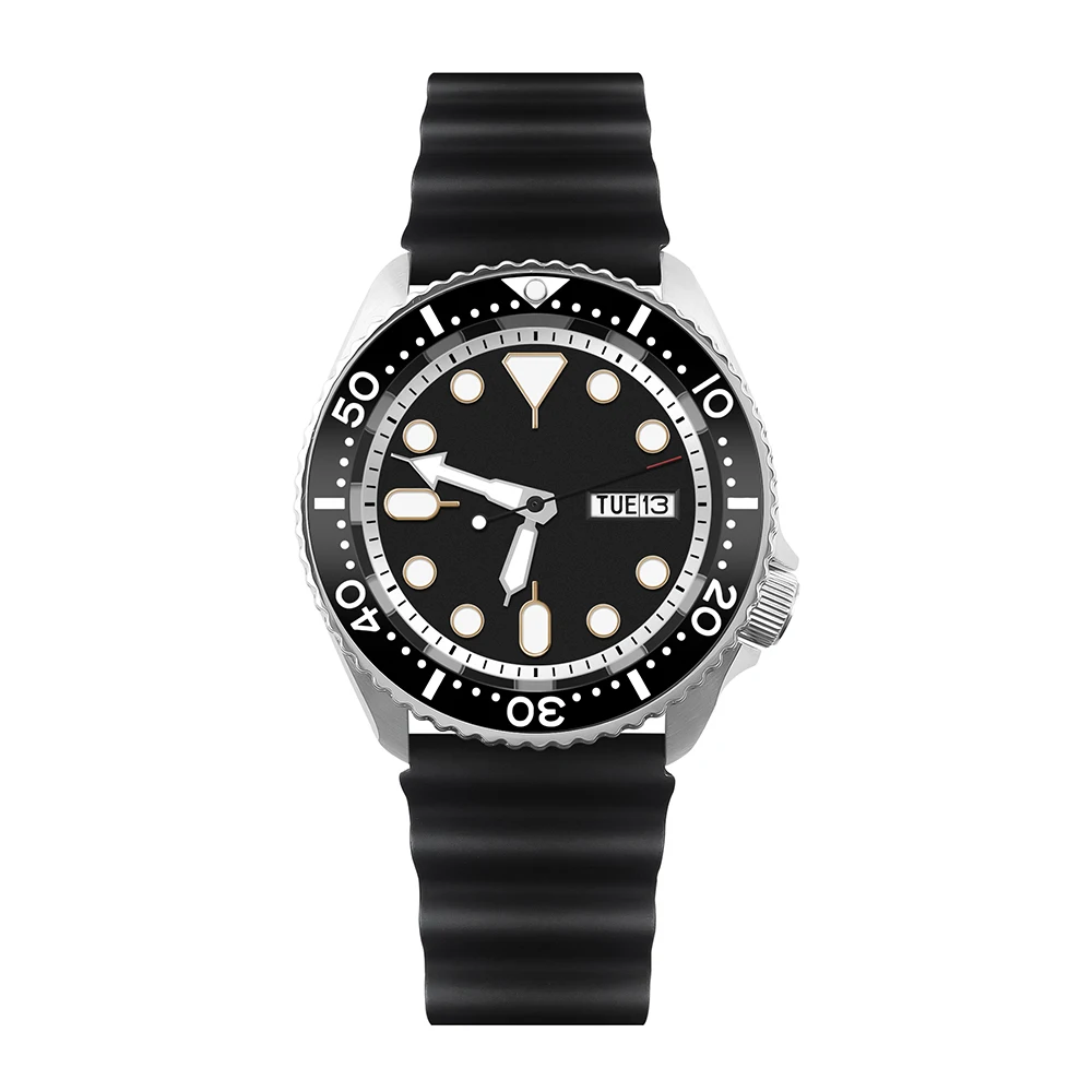 Relógio Masculino Automático Mecânico De 41 Mm (preto), Cristal De Safira Com Mostrador Luminescente E Resistência À Água.
