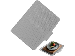 Tapete de silicone para secar utensílios de cozinha, piso e bancada, ideal para casas, apartamentos, famílias e espaços diversos.