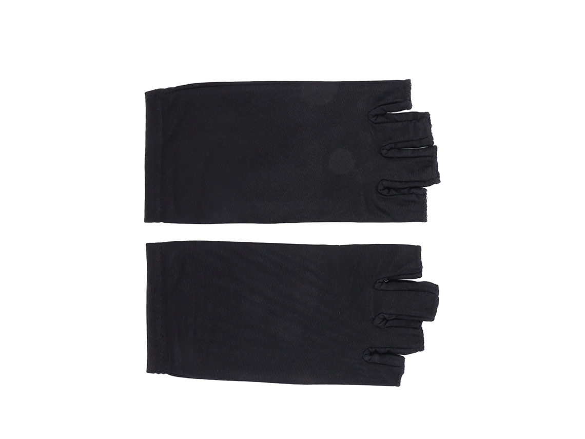 Luvas fluorescentes UV para unhas sem dedos, proteção contra luz UV, ferramentas para unhas.