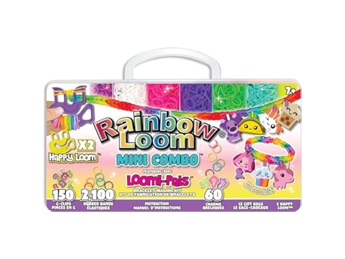 Conjunto Mini Combo Rainbow Loom Loomi Pals Kit De Fabricação De Pulseiras Lazer Criativo Contém 2100 Elásticos E BANDAI NAMCO