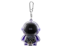 Chaveiro Mini Spaceman Com Visor Digital, Compatível Com Carregadores Rápidos E Bancos De Energia Para Acampamentos E Piqueniques. Loja Olysi