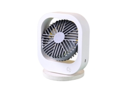 Mini Ventilador Com Baixo Ruído E Contraste De Cores, Mini Ventilador Elétrico Requintado Branco SUNNY SPACES