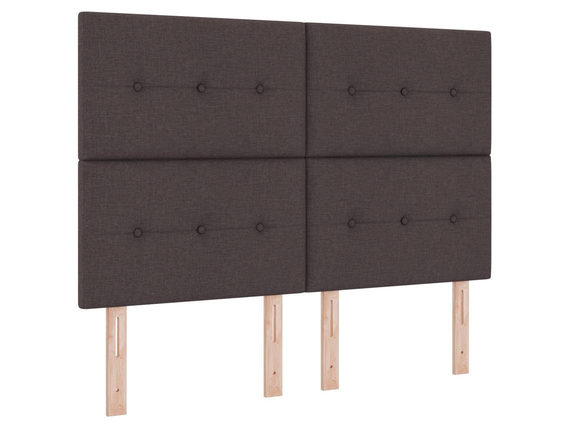 Conjunto 1 Cama Box Vidaxl Castanho Tecido (140 X 190 Cm)