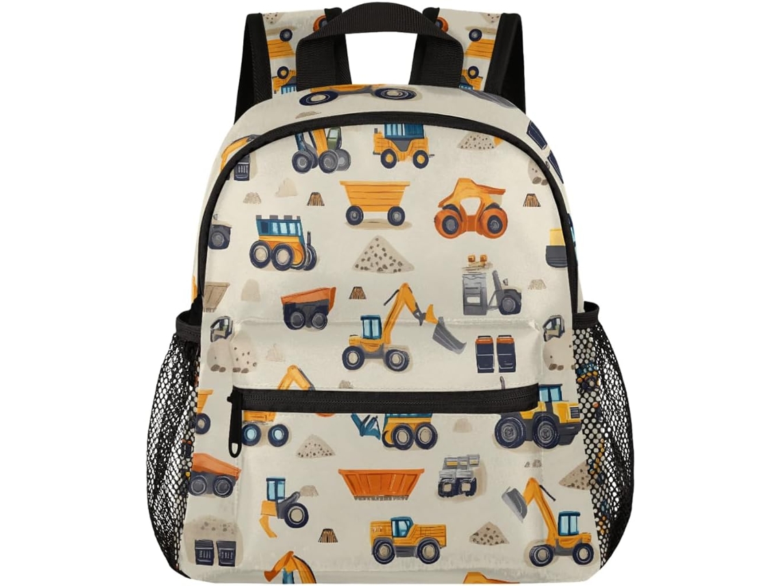 Mochila Mini Mexpekil Para Meninos E Meninas Design De Caminhão Construção Educação Infantil Jardim
