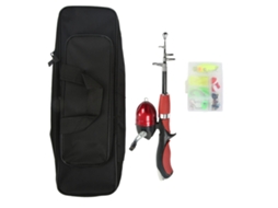 Kit de Pesca Infantil com Vara e Molinete Vermelho