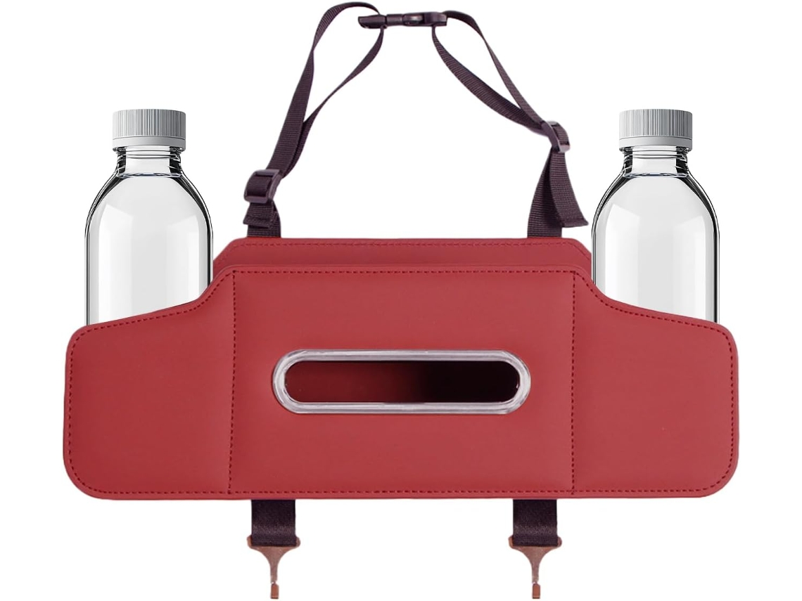Organizador de Carro - Solução de Armazenamento de Viagem em Couro com Vários Bolsos para o Banco Traseiro com SFUSHOS